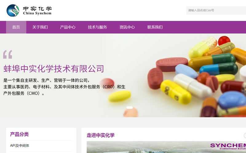 蚌埠中實化學 網站制作